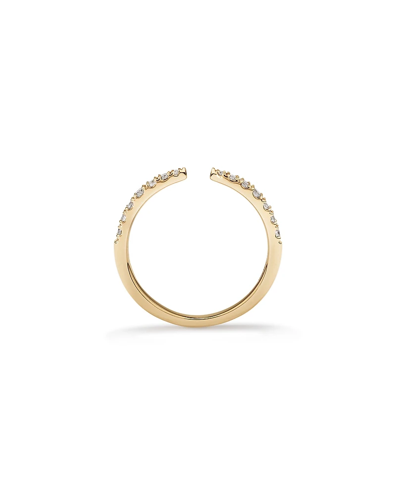 0.25 Carat TW Diamond Open Wedding Band in 14kt Yellow Gold