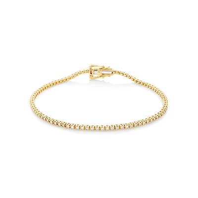 0.82 Carat TW Diamond Tennis Bracelet in 10kt Yellow Gold