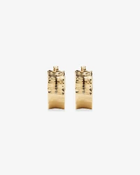 Boucles d’oreilles créoles texturées en vermeil 18 ct