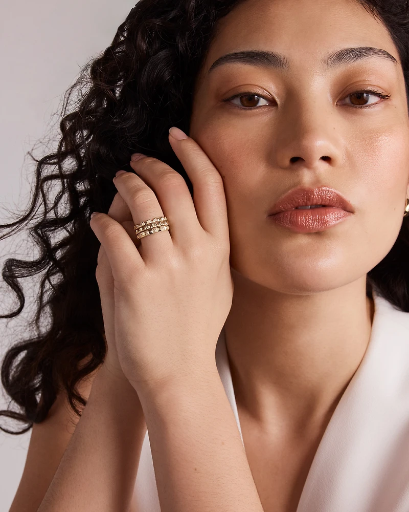 Signature Connect Curve Diamond Ring in 10kt Yellow Gold