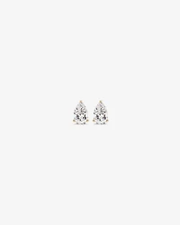 1.00 Carat TW Pear Cut Laboratory-Grown Diamond Solitaire Stud Earrings in 10kt Yellow Gold