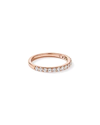 0.50TW Round Brilliant Laboratory-Grown Diamond Wedding Band 14kt Rose Gold