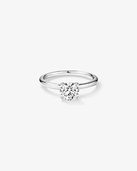 Bague De Fiançailles Solitaire En Diamant De Laboratoire Rond Brillant De 1 Carat Poids Total En Or Blanc 14 Carats