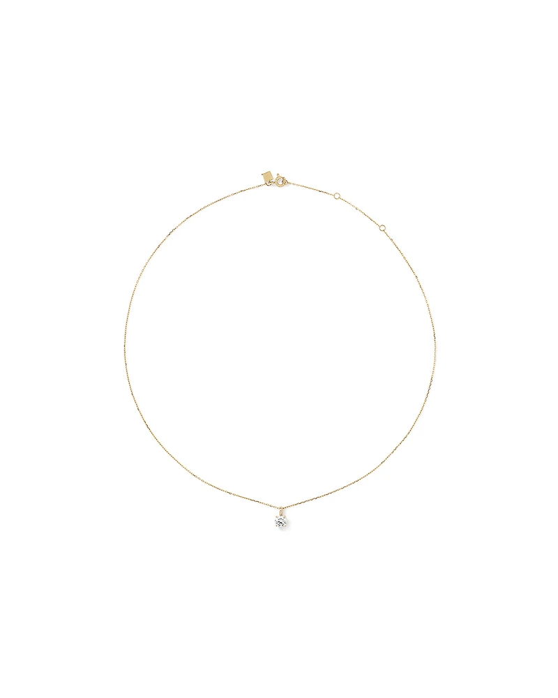 0.50 Carat TW Laboratory-Grown Diamond Solitaire Pendant in 14kt Yellow Gold