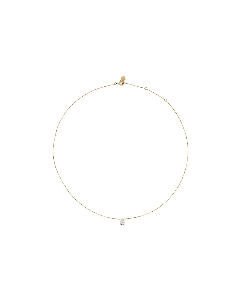 0.64 Carat TW Laboratory-Grown Diamond Pear Pendant and Earrings Box Set in 10kt Yellow Gold