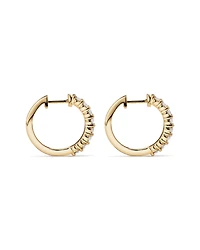 1.00 Carat TW Laboratory-Grown Diamond Hoop Huggie Earrings in 10kt Yellow Gold