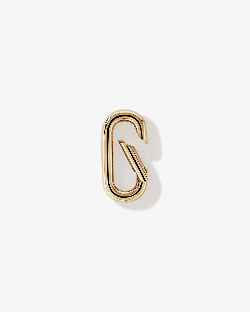 Polished Paperclip Pendant Connector in 10k Yellow Gold