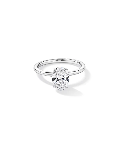 1.57TW Oval Laboratory-Grown Diamond Solitaire Ring 14kt Gold