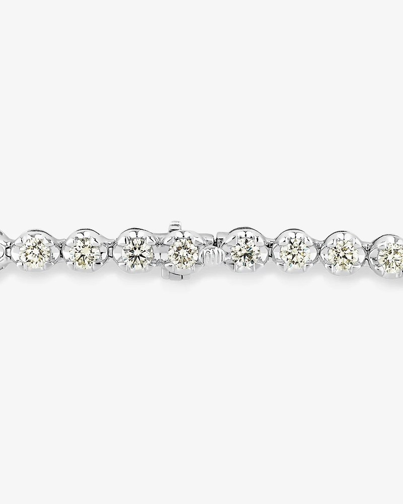 Bracelet de tennis en diamants de 6,00 carats TW en or blanc 14 ct