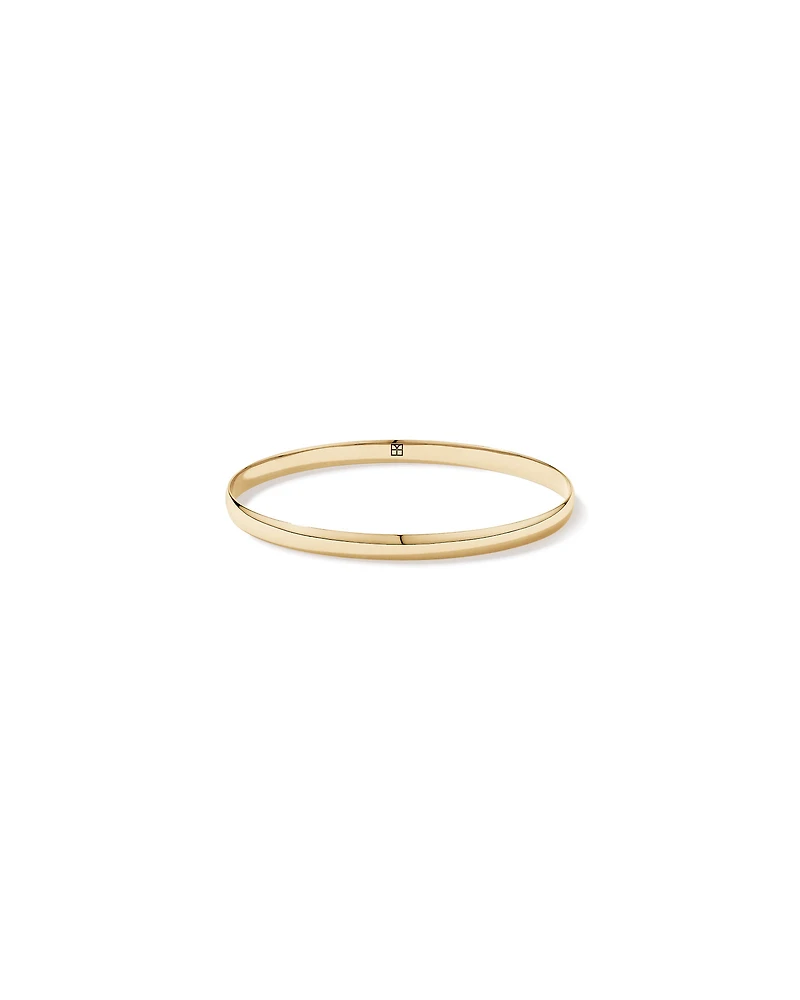 65mm (2.5") 4.7mm Width Solid Round Bangle in 10kt Yellow Gold