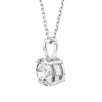 0.75 Carat TW Flawless Diamond Solitaire Pendant in 18kt White Gold