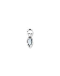 Sky Blue Topaz Single Earring Charm in 10kt Rose Gold