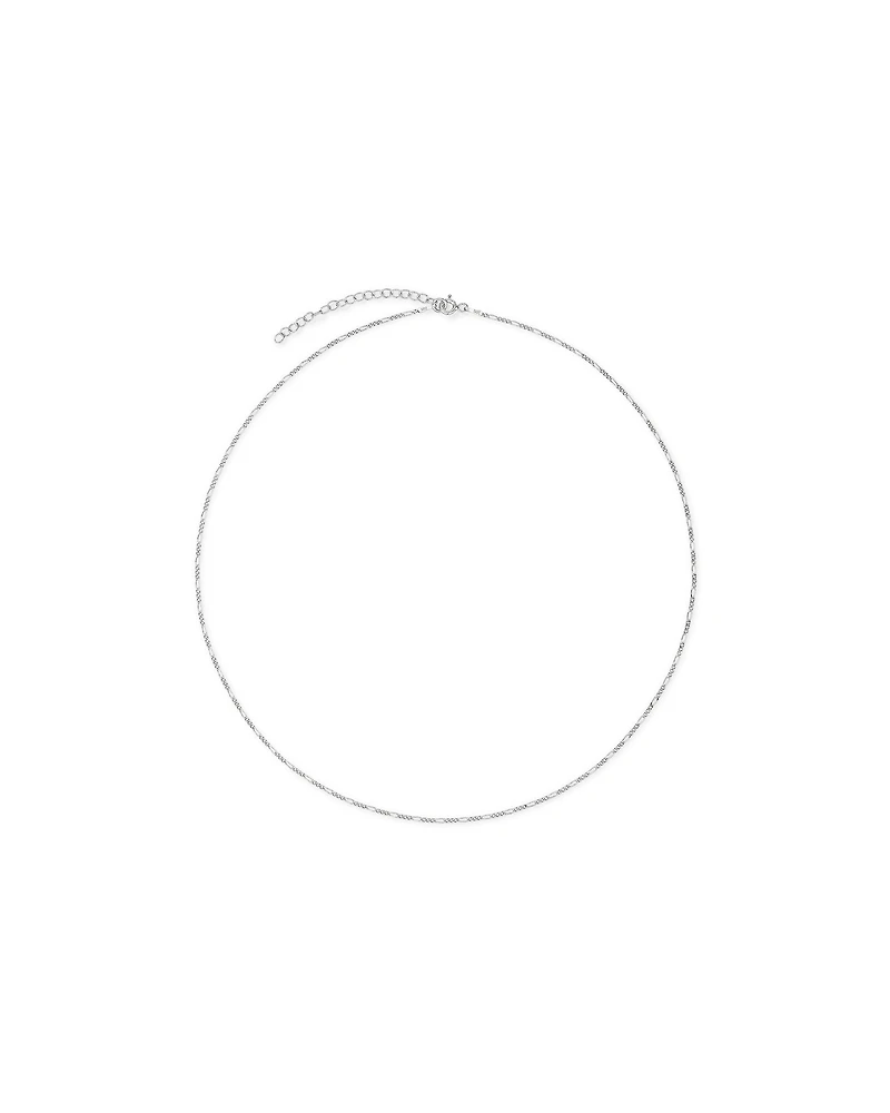 50cm (20") 1.4mm Width Figaro Chain Necklace in Sterling Silver