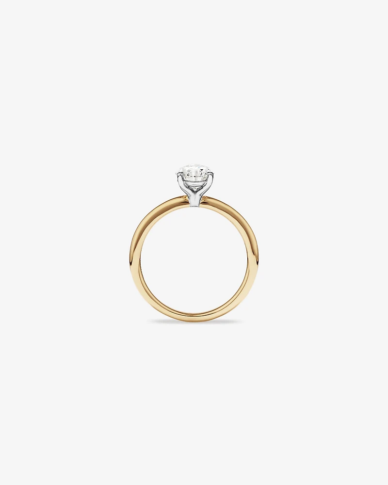 1.25 Carat TW Pear Laboratory-Grown Diamond Solitaire Engagement ring 14kt Yellow and White Gold