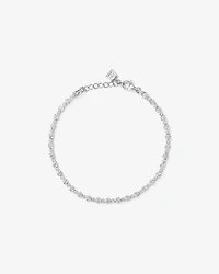 19cm (7.4") Round Tennis Bracelet with Cubic Zirconia in Sterling Silver