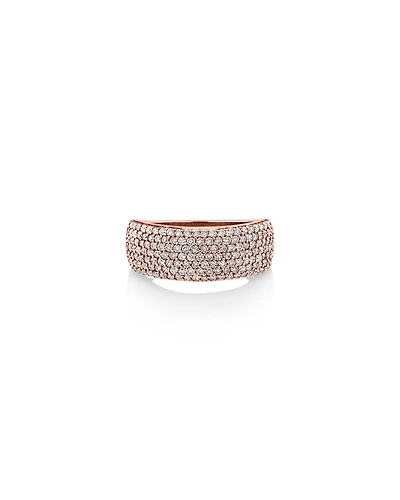 Diamond Pave Ring with 1.00 Carat TW Diamond in 10kt Rose Gold