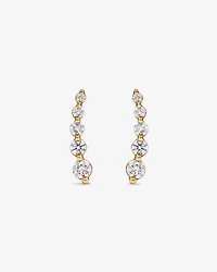 Boucles d'oreilles grimpeuses avec 0,25 carat TW de diamants en or jaune 10 kt