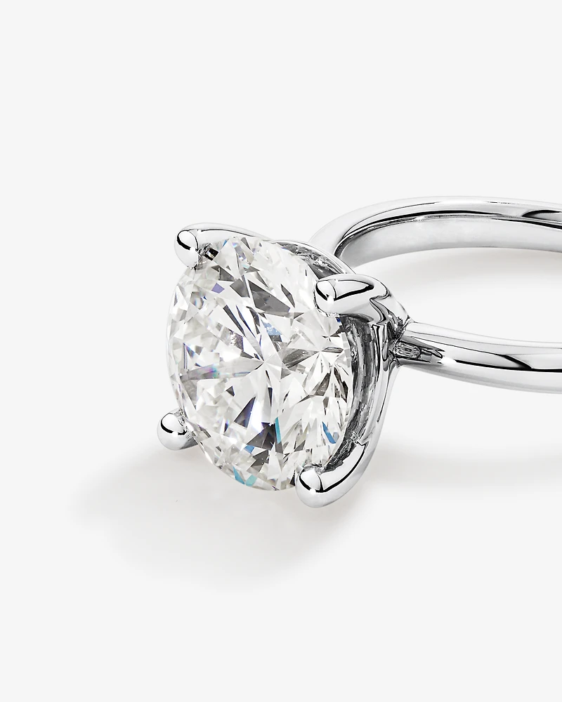5.00 Carat TW Round Brilliant Laboratory-Grown Diamond Solitaire Engagement Ring in Platinum