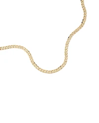 55cm (9") 8.87mm Flat Beveled Curb Chain in 10kt Yellow Gold