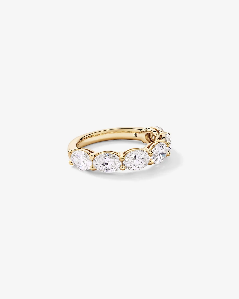 3.00TW Oval Laboratory-Grown Diamond Wedding Ring 14kt Yellow Gold