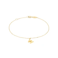19cm (7.5") W Initial Bracelet in 10kt Yellow Gold