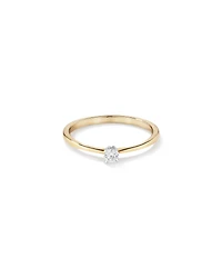 0.10 Carat TW Round Brilliant Cut Diamond Solitaire Promise Ring in 10kt Yellow and White Gold