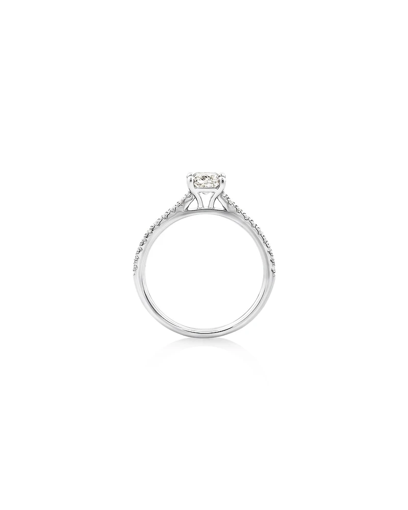 Engagement Ring with 0.78 Carat TW Diamonds in 14kt White Gold