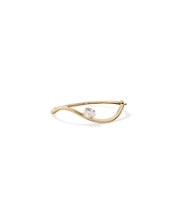 2.00 Carat TW Laboratory-Grown Diamond Oval Twist Bangle in 10kt Yellow Gold