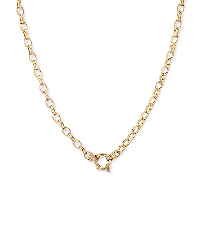 50cm (20") 7mm-7.5mm Width Diamond Set Solid Belcher Chain in 10kt Yellow Gold