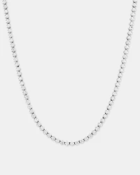 Collier de tennis en diamants cultivés laboratoire TW 4,00 carats serti or blanc 10