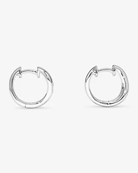 0.20 Carat TW Laboratory-Grown Pear Diamond Hoop Earrings in Sterling Silver