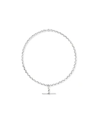45cm (18") 4.5mm-5mm Width Belcher Fob Chain in Sterling Silver