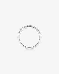 Multi Row Ring with 0.50 Carat TW Diamond in 10kt White Gold