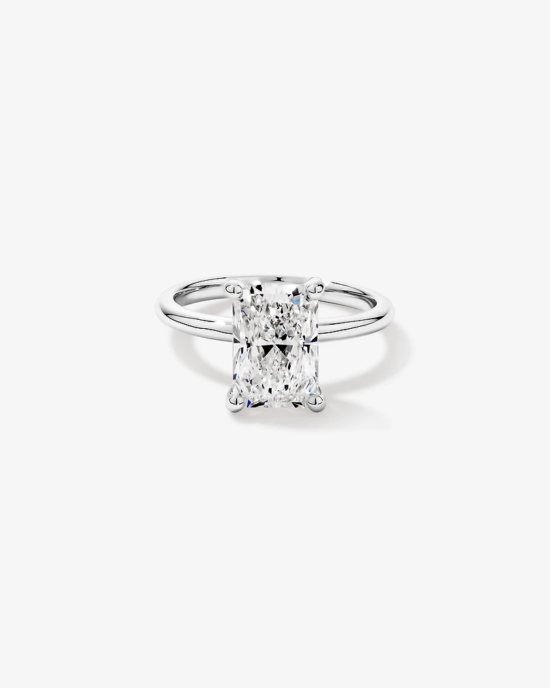 3.00 Carat TW Radiant Cut Laboratory-Grown Diamond Solitaire Engagement Ring Platinum