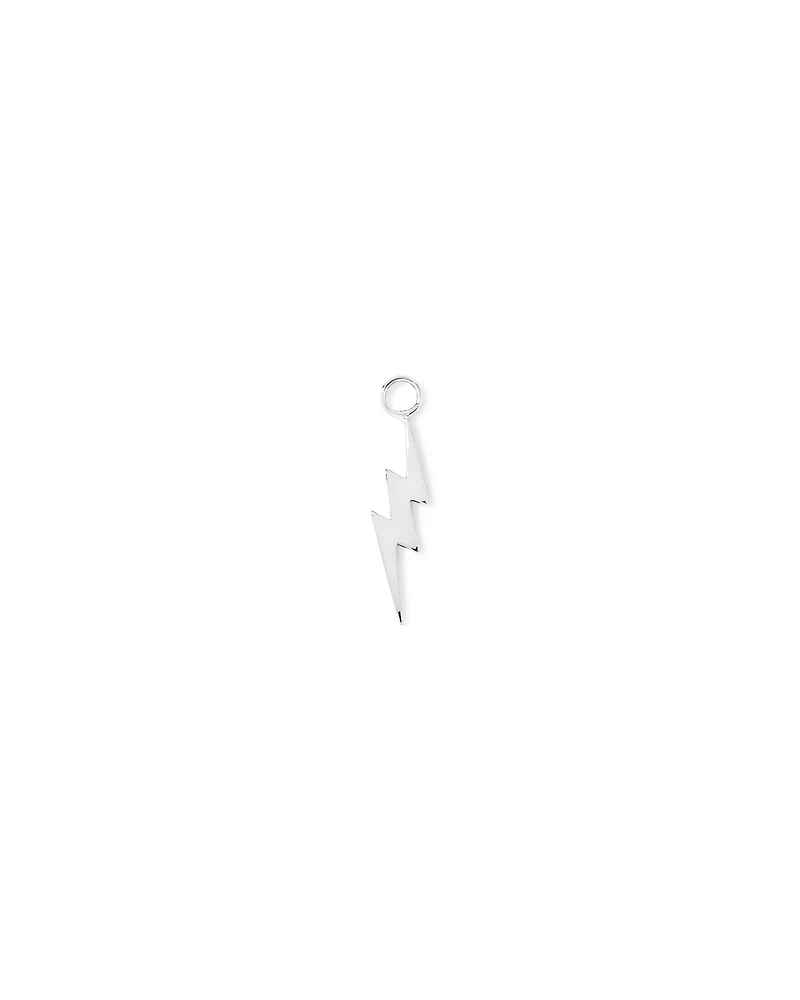 Lightning Bolt Single Earring Charm in Sterling Silver