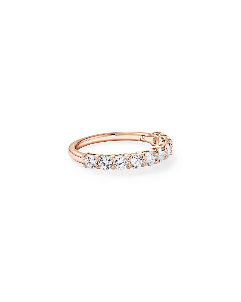 1.00 Carat TW Round Brilliant Laboratory-Grown Diamond Wedding Band 14kt Rose Gold
