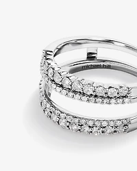 Bague complémentaire en or blanc 14 K avec diamants totalisant 0,70 ct