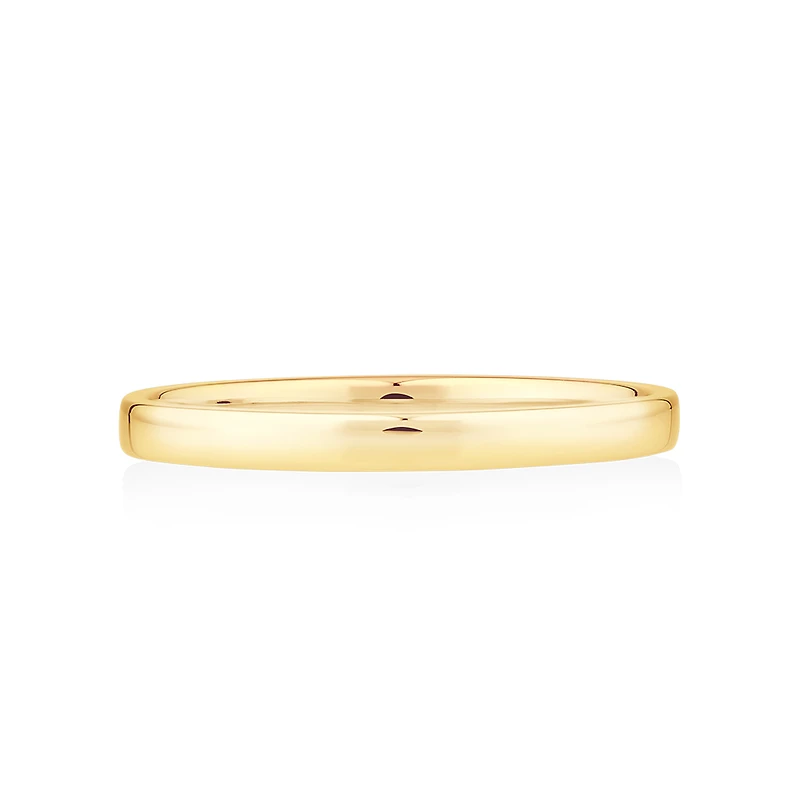 2mm Lite Half Round Wedding Band in 10kt Yellow Gold