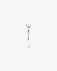 0,70 Carat Poids Total Bague De Fiançailles Solitaire En Diamant Laboratoire Rond Brillant Or Blanc 14 Carats