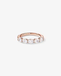 1.25 Carat TW East-West Oval Laboratory-Grown Diamond Wedding Ring 14kt Rose Gold