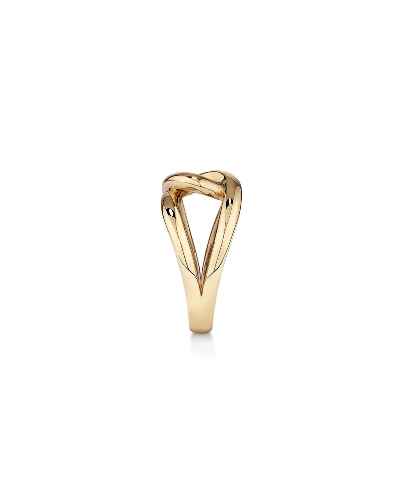 Round Bold Link Ring in 10kt Yellow Gold