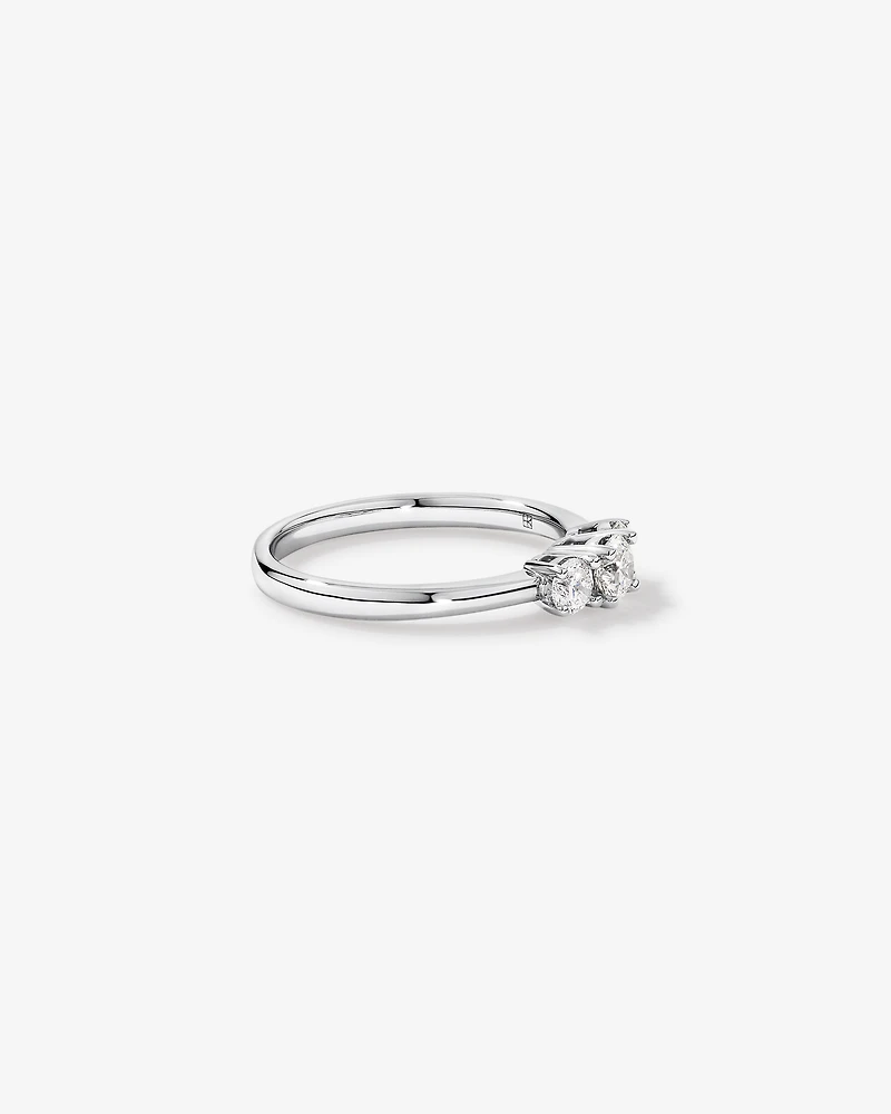 0.50 Carat TW 3 Stone Signature 101 Diamond Ring in 14kt White Gold