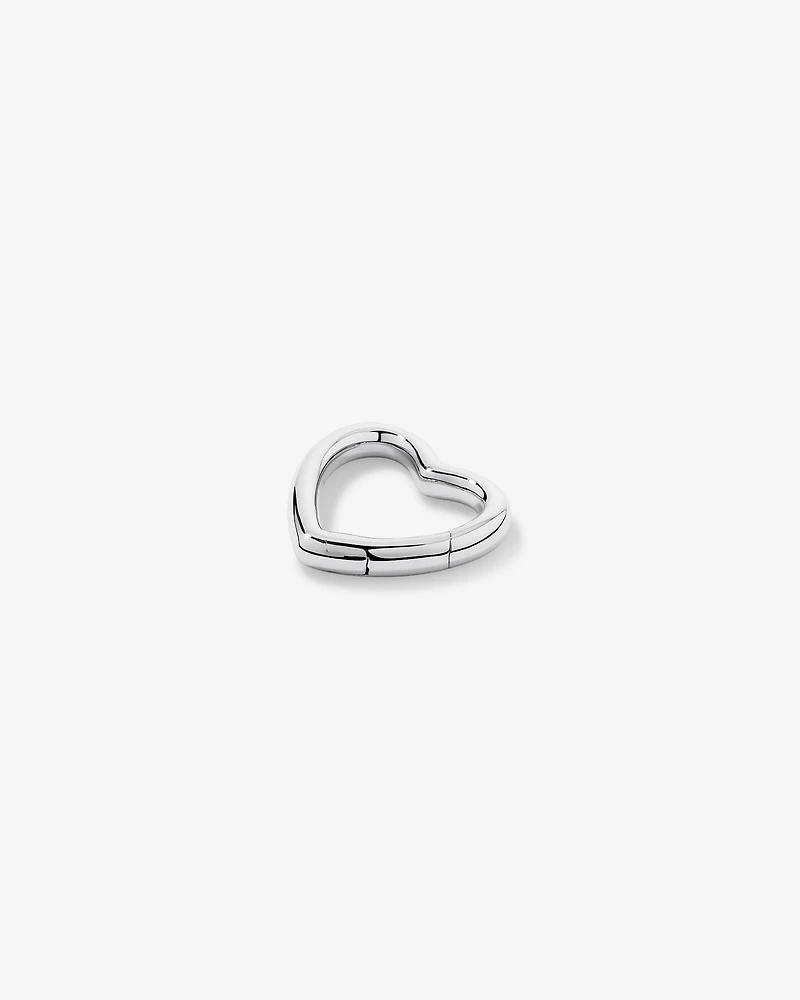 Medium Heart Connector in Sterling Silver