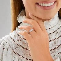 Engagement Ring with 1 Carat TW of Diamonds in 14kt /White Gold