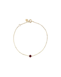 Bracelet with Garnet in 10kt Yellow Gold