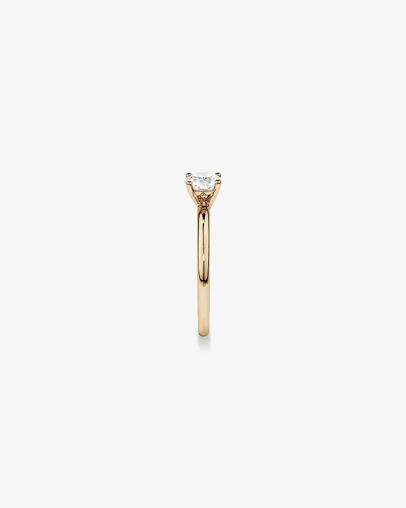 0.70 Carat TW Round Brilliant Laboratory-Grown Diamond Solitaire Engagement Ring in 14kt White Gold