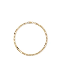 Bracelet Chaîne Gourmette Plate Biseautée 21 cm (8,5") 3,75 mm en Or Jaune 10 Carats