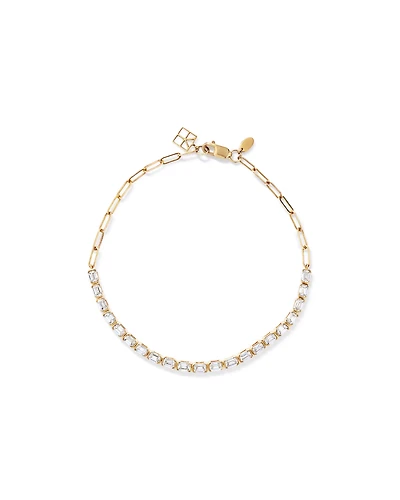 2.00TW Emerald Cut Lab Diamond Tennis Bracelet in 10kt Gold