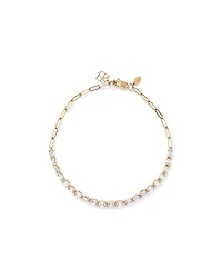 2.00TW Emerald Cut Lab Diamond Tennis Bracelet in 10kt Gold