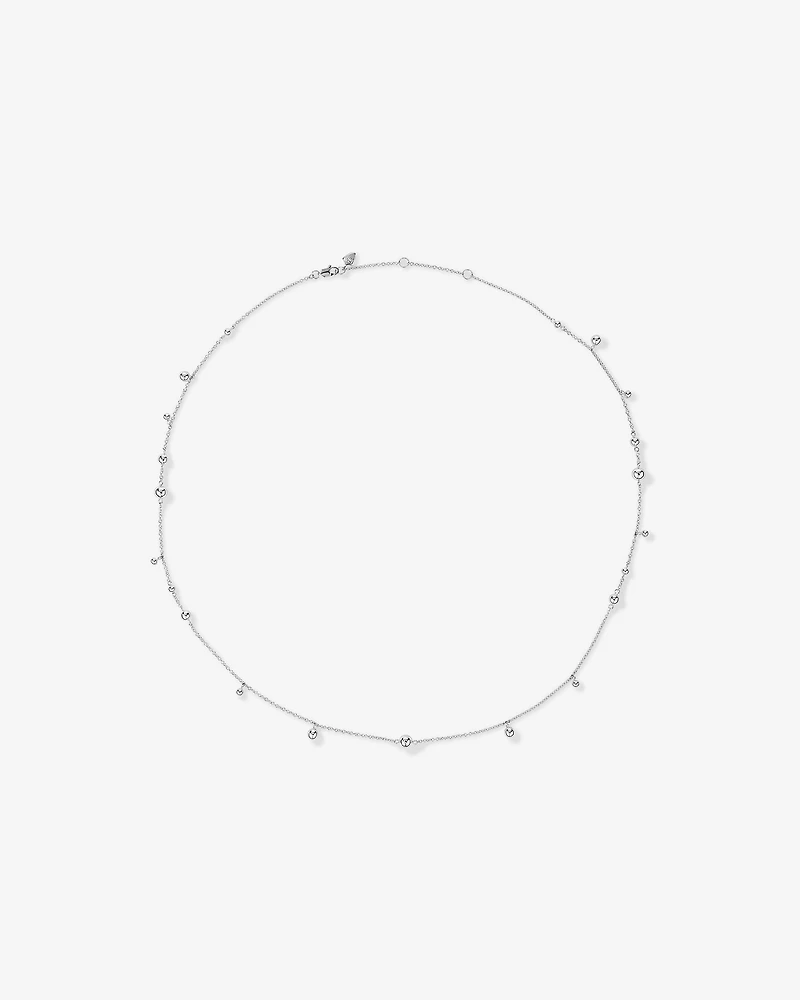 60cm (24") Bead Necklace in Sterling Silver